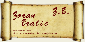 Zoran Bralić vizit kartica
